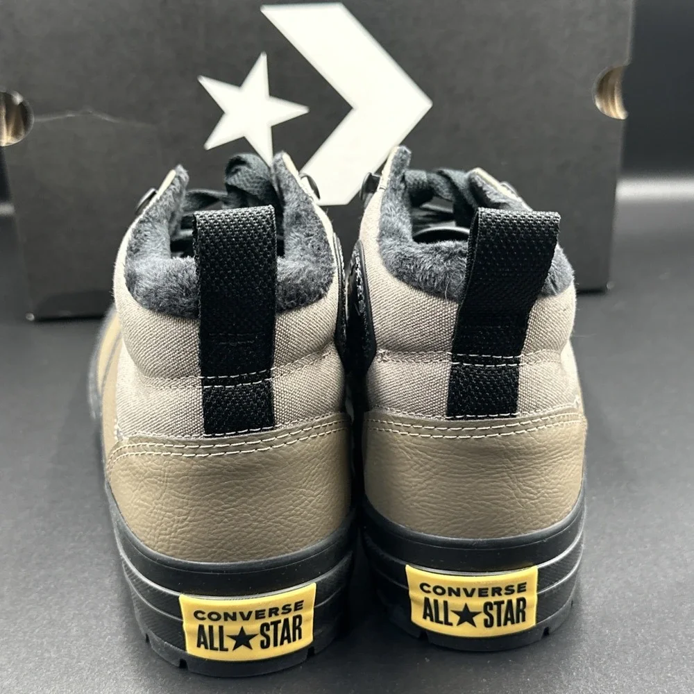 Converse Malden Street Boot Mid‎ Shoes Mens 9.5 Taupe Black Classic A14619C NEW